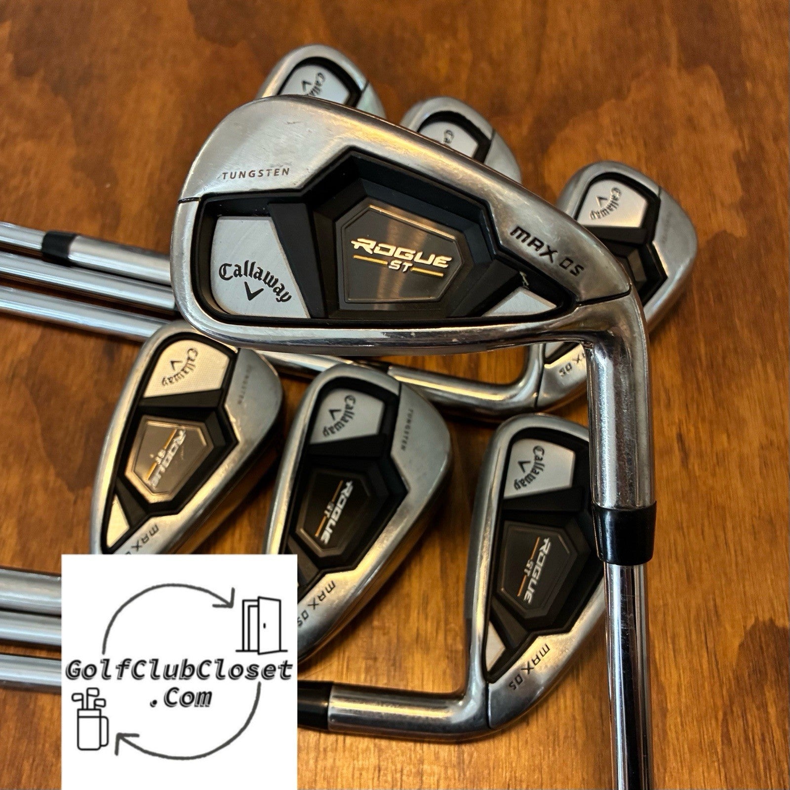 Callaway Rogue ST Max OS Iron Set / 5-9-AW-SW Stiff Flex