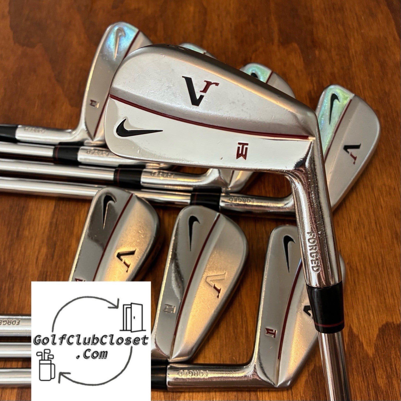 Nike Vr TW Forged Blades Iron Set 3-PW Stiff Flex Steel Dynamic