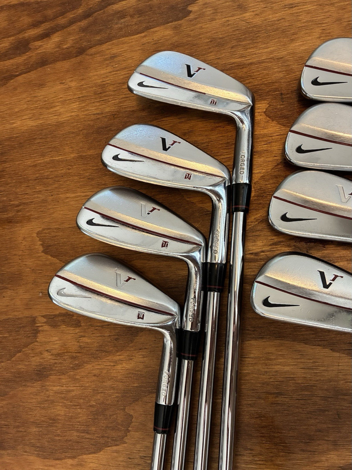 Nike Vr TW Forged Blades Iron Set 3-PW Stiff Flex Steel Dynamic