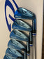 Mizuno Pro 221 Blue Ion Limited Edition Iron Set / 3-PW Stiff Flex Steel Shafts