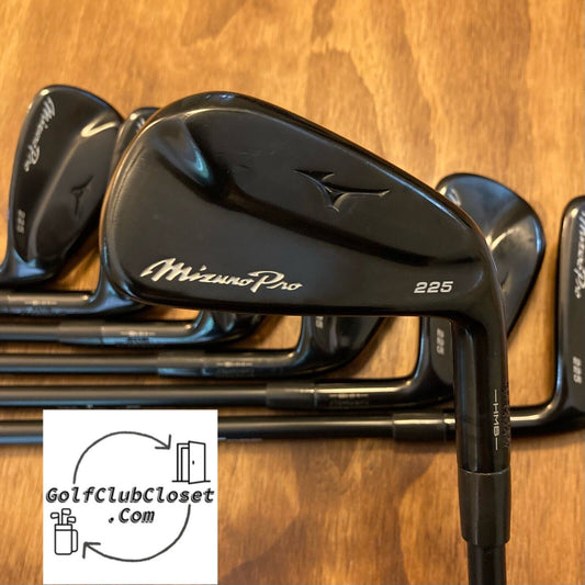 Mizuno Pro 225 Black Iron Set (Axiom Shafts) / 5-GW Stiff Flex Graphite Shafts