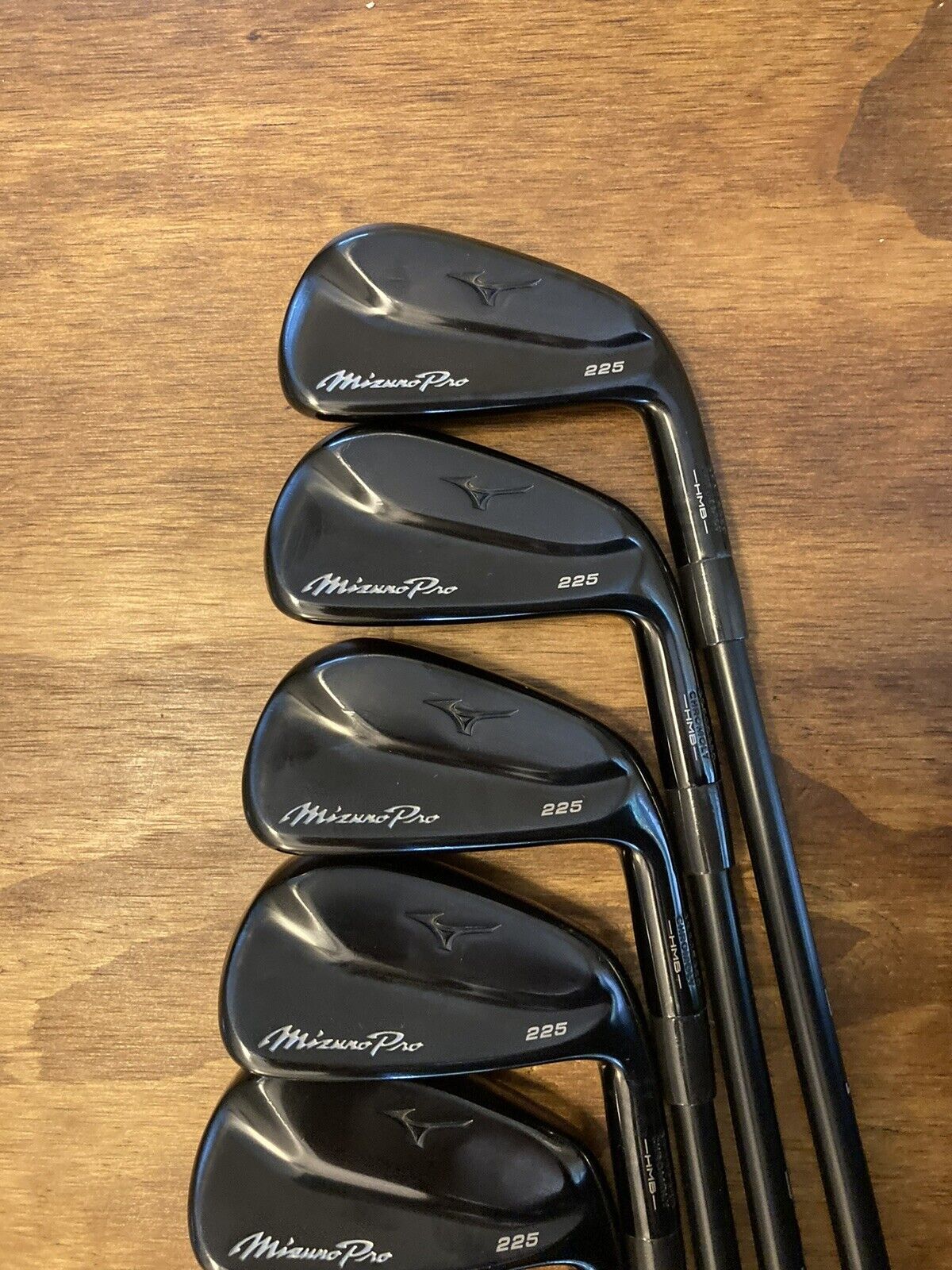 Mizuno Pro 225 Black Iron Set (Axiom Shafts) / 5-GW Stiff Flex Graphite Shafts