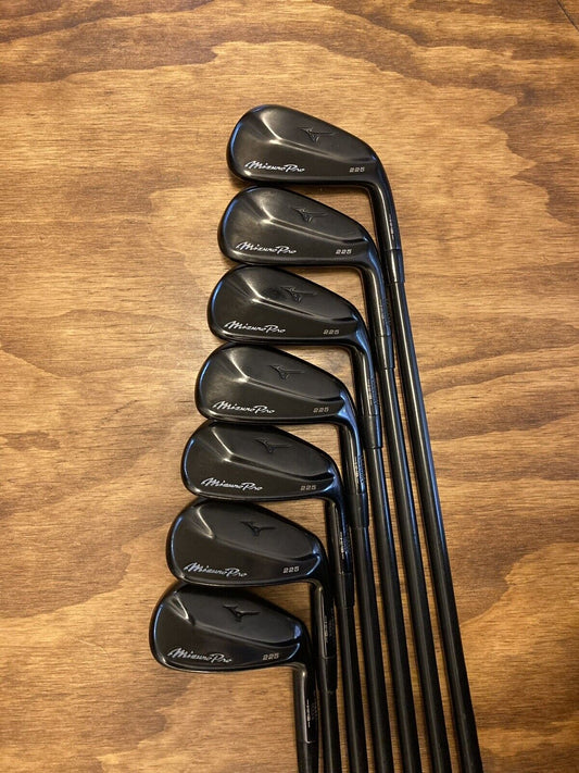 Mizuno Pro 225 Black Limited Iron Set / 5-GW Stiff Flex Steel Shafts -3/4”