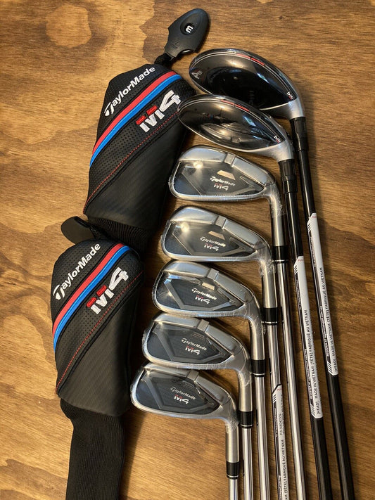 Brand New TaylorMade M4 Hybrid Iron Set / 4-PW Stiff Flex Shafts