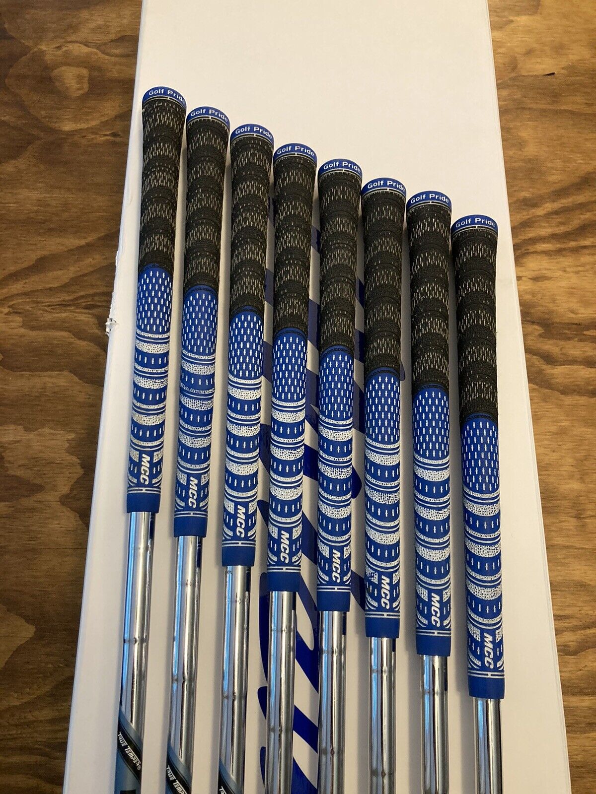 Mizuno Pro 221 Blue Ion Limited Edition Iron Set / 3-PW Stiff Flex Steel Shafts