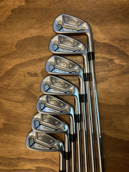 Callaway Apex TCB Iron Set / 4-PW X-Stiff Flex Steel Tour Issue Shafts +1/4”