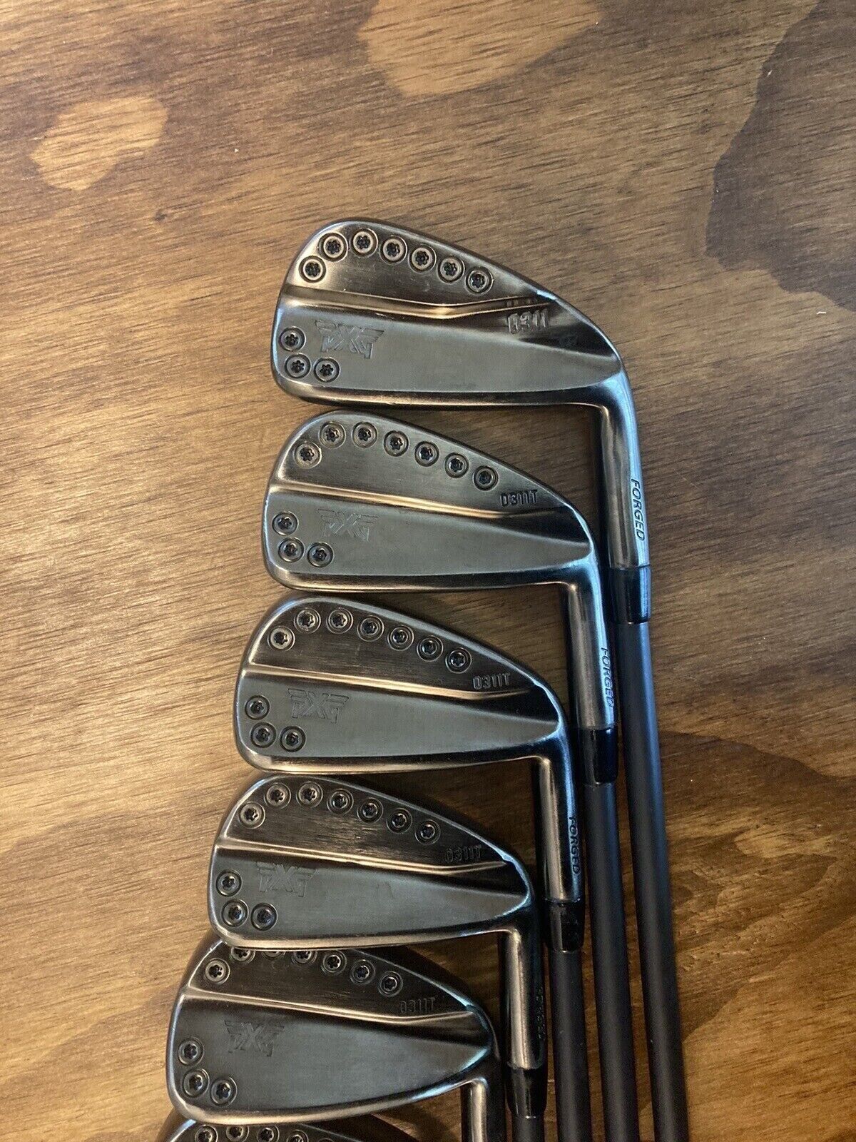 Custom Black Chrome PXG Gen1 0311 T Iron Set / 4-PW X-Stiff Flex Steel Shafts