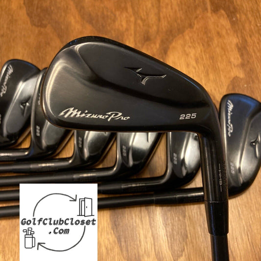 Mizuno Pro 225 Black Limited Iron Set / 5-GW Stiff Flex Steel Shafts -3/4”