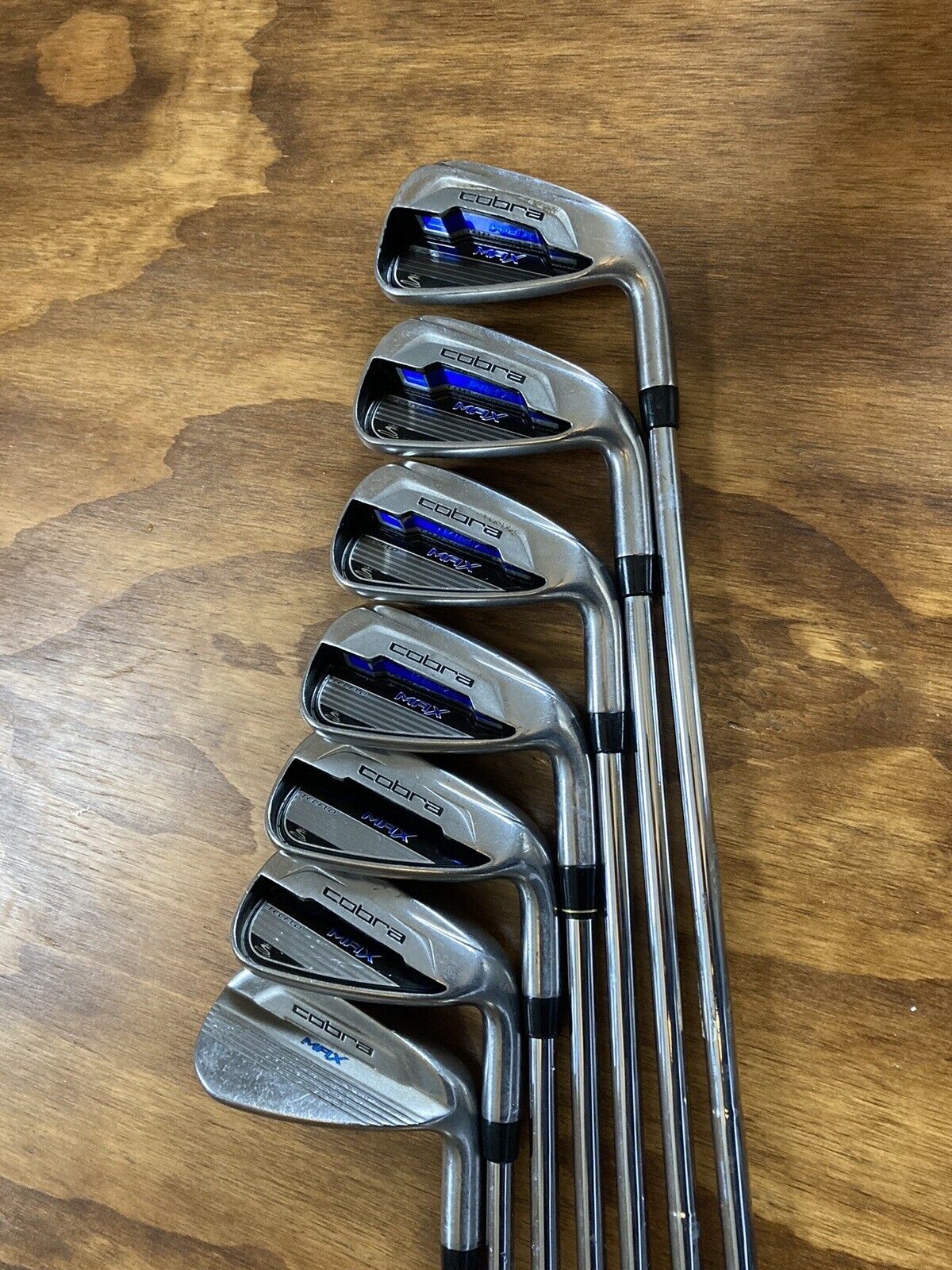 Cobra Max Iron Set / 4i + 6-GW Stiff Flex Steel Shafts +1/2”