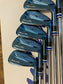 Mizuno Pro 221 Blue Ion Limited Edition Iron Set / 3-PW Stiff Flex Steel Shafts