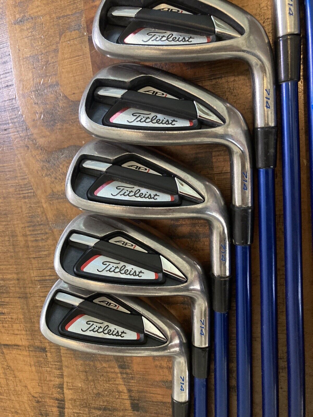 Titleist AP1 714 Iron Set / 5-SW Stiff Flex Graphite Shafts +1/2”