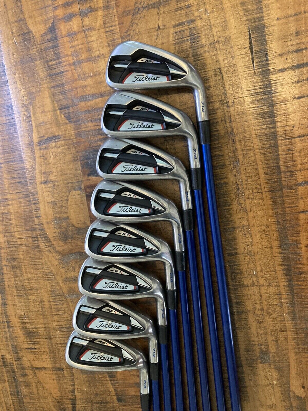 Titleist AP1 714 Iron Set / 5-SW Stiff Flex Graphite Shafts +1/2”