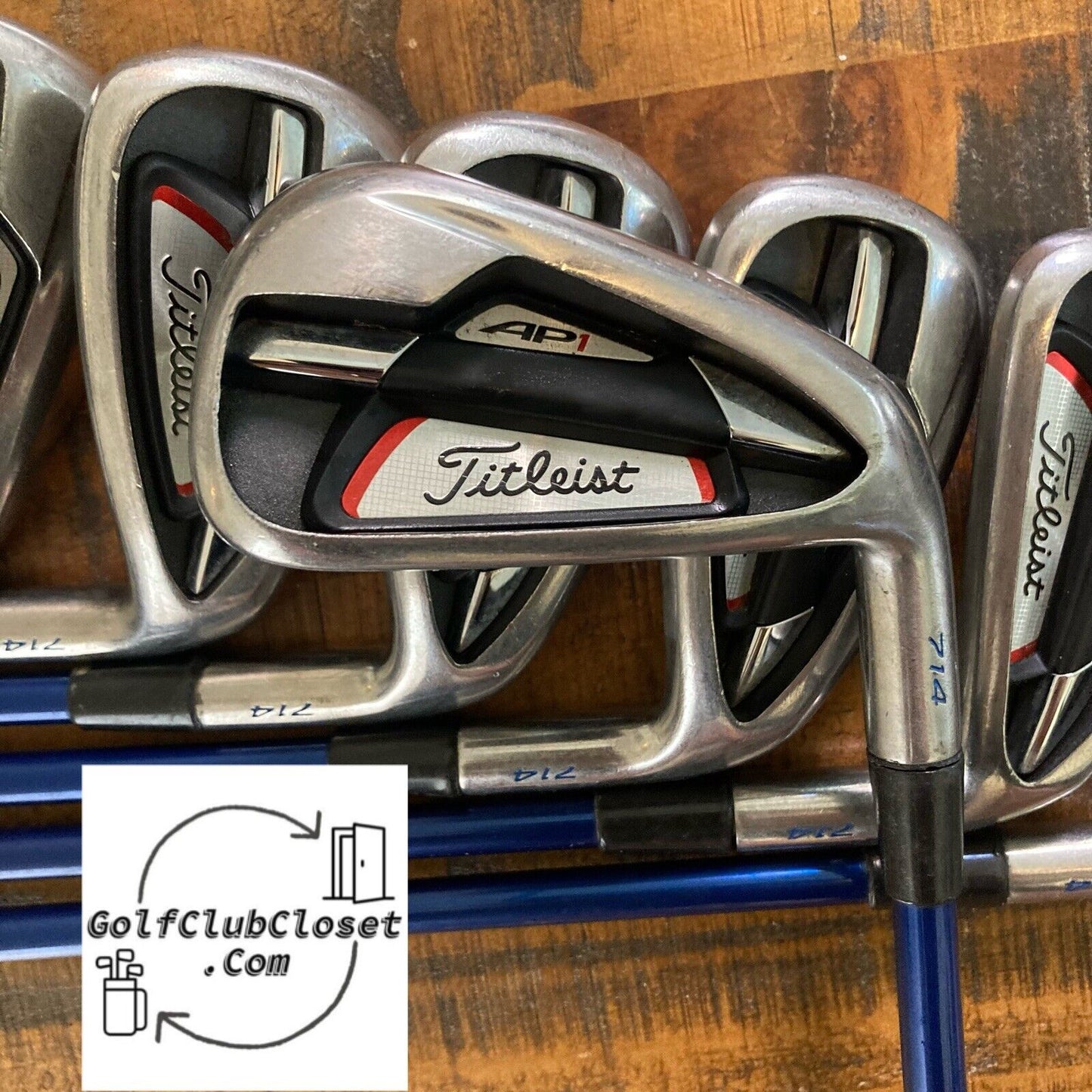 Titleist AP1 714 Iron Set / 5-SW Stiff Flex Graphite Shafts +1/2”