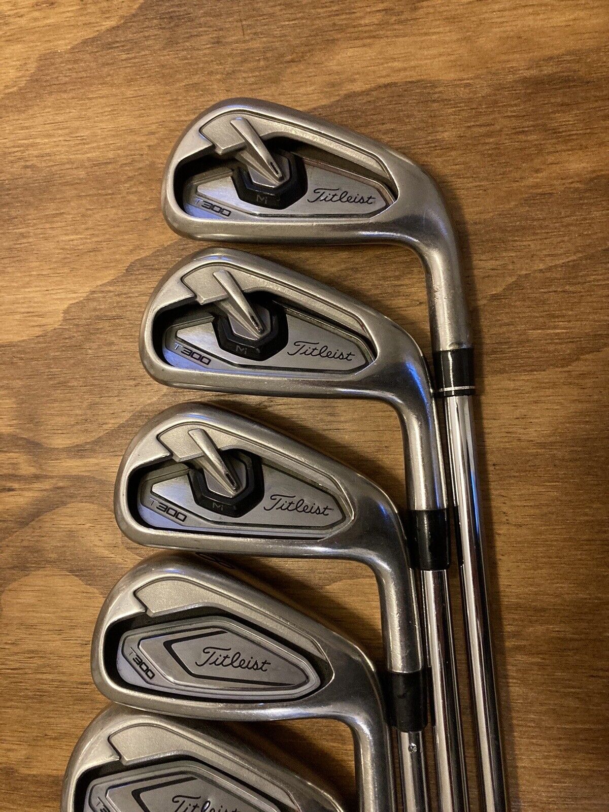 Titleist T300 2019 Iron Set / 5-GW Stiff Flex Steel Shafts +1/2”