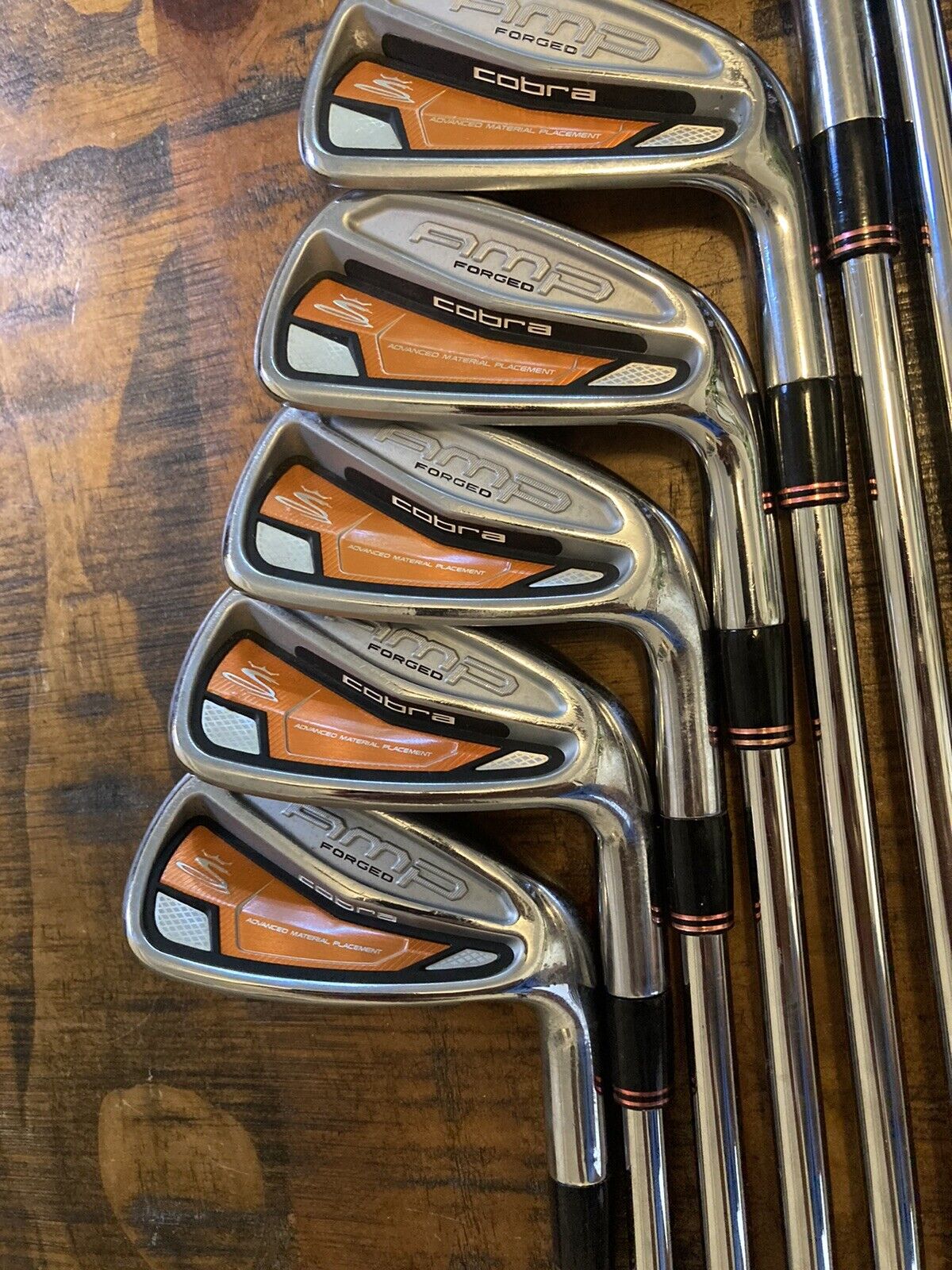 Cobra Amp Forged Iron Set / 3-PW Stiff Flex Steel Shafts -1/4”